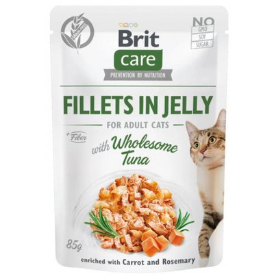 Brit care Cat pouch Влажный корм для кошек, тунец в желе 85г 100533/0556 фото