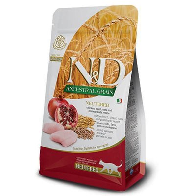 Farmina N&D LG Neutered Adult Cat Chicken Сухой корм для стерилизованных взрослых кошек, низкозерновой 1,5 кг 30481 фото