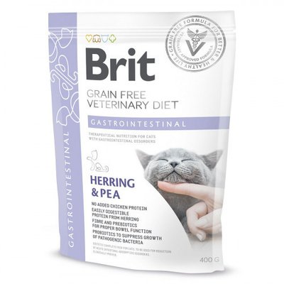 Brit Veterinary Diets GF Gastrointestinal Сухой корм для кошек, при заболеваниях ЖКТ 400г 170964/528431 фото