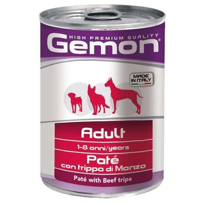 Gemon консерва для взрослых собак всех пород, паштет с говяж.рубцом, 415г 70387804 фото