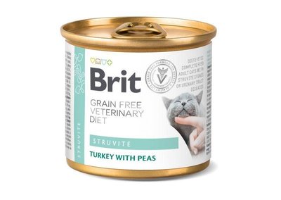 Brit Veterinary Diets GF Cat Struvite Влажный корм для кошек, лечение и профилактика мочекаменной болезни 200г 100713/9863***** фото