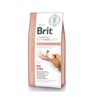 Brit Veterinary Diet Renal Egg & Pea Сухий корм для дорослих собак при нирковій недостатності, з яйцем 2кг 170949/8196 фото