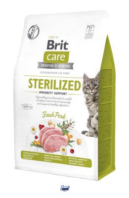 Brit care GF Sterilized Immunity Support Сухой корм со свининой для стерилизованных кошек 2кг 172545 фото