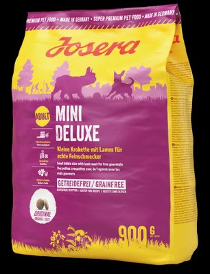 Сухий корм Josera Mini Deluxe беззерновий корм з ягням для собак дрібних порід 900 г 2028219270 фото