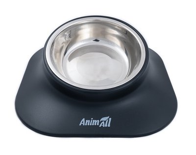 AnimAll миска металева чорна 420 мл на підставці 171,751 фото