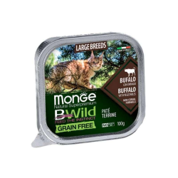 Monge BWild Wet Buffalo Large Breeds Консервированный корм из буйвола для котят и взрослых кошек (паштет) 100г