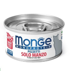 Monge Cat Monoprotein Solo Manzo Влажный корм мясные хлопья говядина 80г