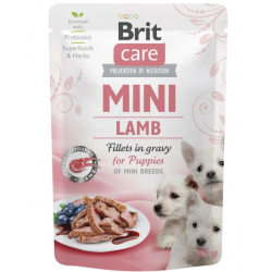 Brit care Mini puppy pouch Lamb Влажный корм для щенков филе в соусе из ягненка 85г