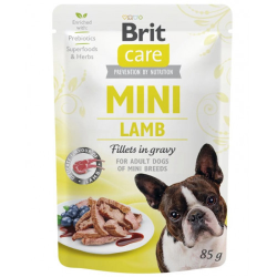 Brit care Adult Mini pouch Lamb Влажный корм для взрослых собак мелких пород филе в соусе ягненка 85г