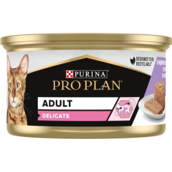 Pro Plan Delicate Turkey Консервированный корм с индейкой для кошек с чувствительным желудком (паштет) 85г