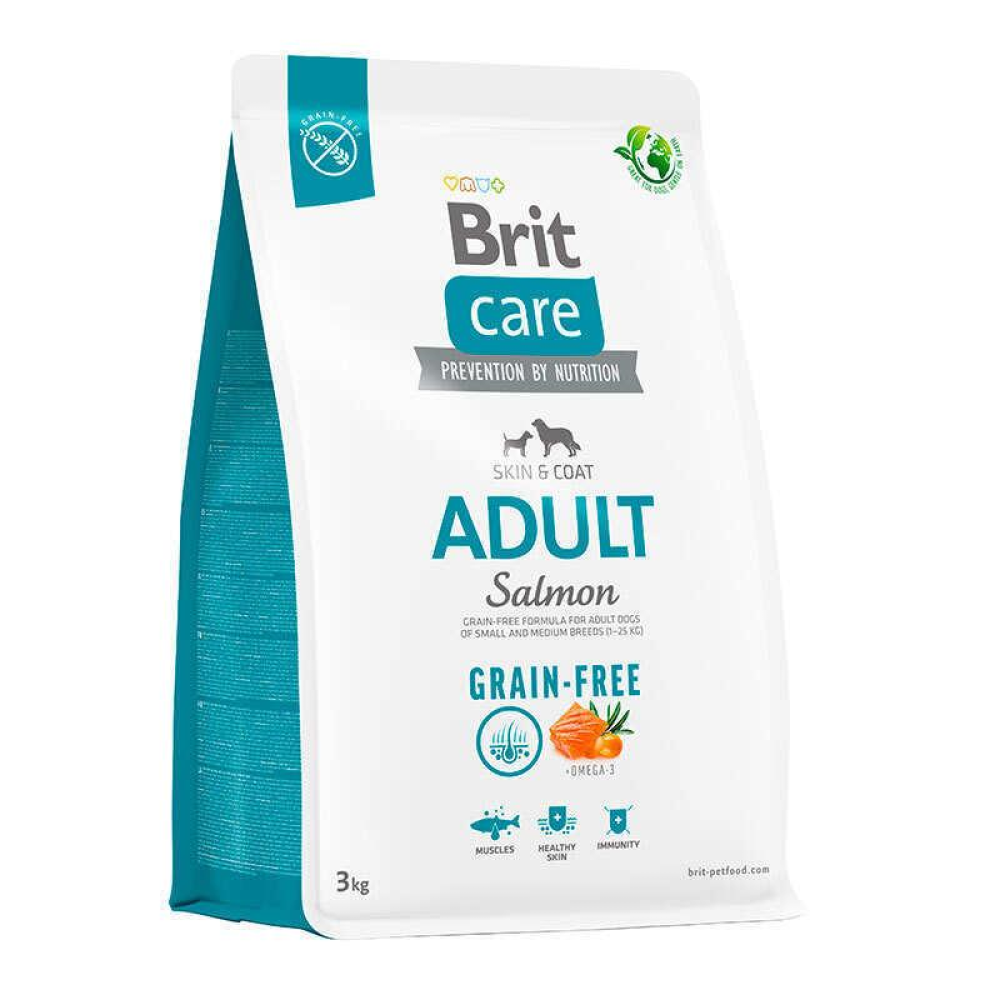 Brit care Dog Grain-free Adult Сухой беззерновой корм с лососем для собак малых и средних пород 3кг