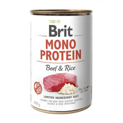 Brit mono protein Beef & Rice Влажный корм консерва для собак, говядина и рис 400г