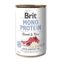 Brit mono protein Lamb & Rice Влажный корм консерва для собак, ягненок и рис 400г