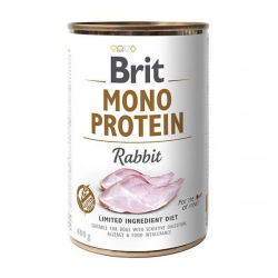 Brit mono protein Rabbit Влажный корм консерва для собак, кролик 400г