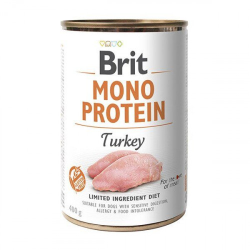 Brit mono protein Turkey Влажный корм консерва для собак, индейка 400г