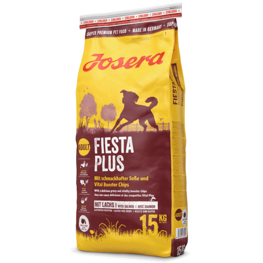 Сухой Корм Josera Fiesta Plus для собак с вкусным соусом и дополнительными крокетами Booster Chips 12.5 кг
