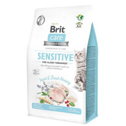 Brit care Cat GF Sensitive Insect & Fresh Herring Сухой корм для кошек с пищевой непереносимостью 400г