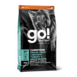 Сухой корм GO! Carnivore Grain Free Chicken, Turkey + Duck Adult Dog Formula - Гоу! для собак с курицей,