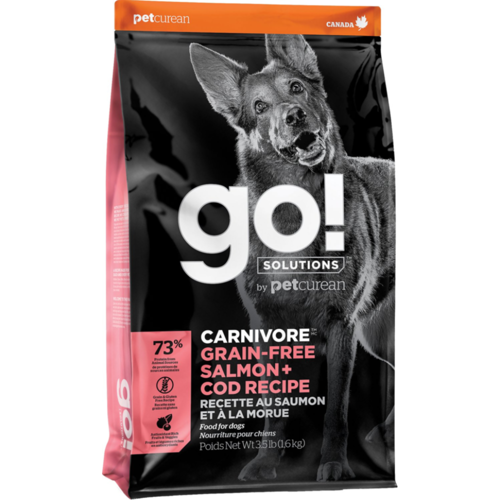 Сухой корм GO! Carnivore Grain Free Salmon + Cod Dog Formula - Гоу! для собак с лососем и щепкой 1.6кг