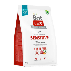 Brit care Dog GF Sensitive Сухой беззерновой корм с олениной для собак с чувствительным пищеварением 3кг