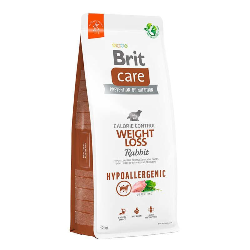 Brit care Dog Hypoallergenic Weight Loss Сухой монопротеиновый корм с кроликом для собак с лишним весом 12кг