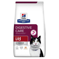 Hill“s i/d Digestive Care Корм-диета для кошек с курицей и смесью пребиотических пищевых волокон при ЖКТ 400г