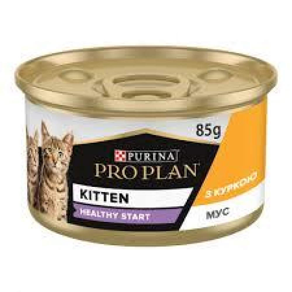 Purina Pro Plan Junior Kitten Chiken Влажный корм с курицей для котят (мусс) 85г
