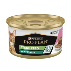 Pro Plan Sterilised Tuna Salmon Консерва для взрослых стерилизованных кошек, лосось (кусочки в паштете) 85г
