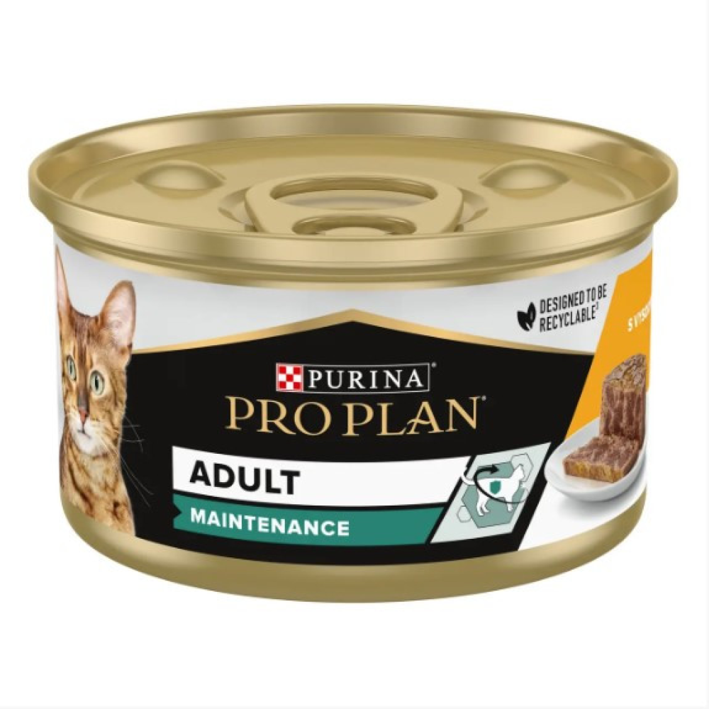 Purina Pro Plan Adult Chicken Cat Консервированный корм с курицей для взрослых кошек (кусочки в паштете) 85г