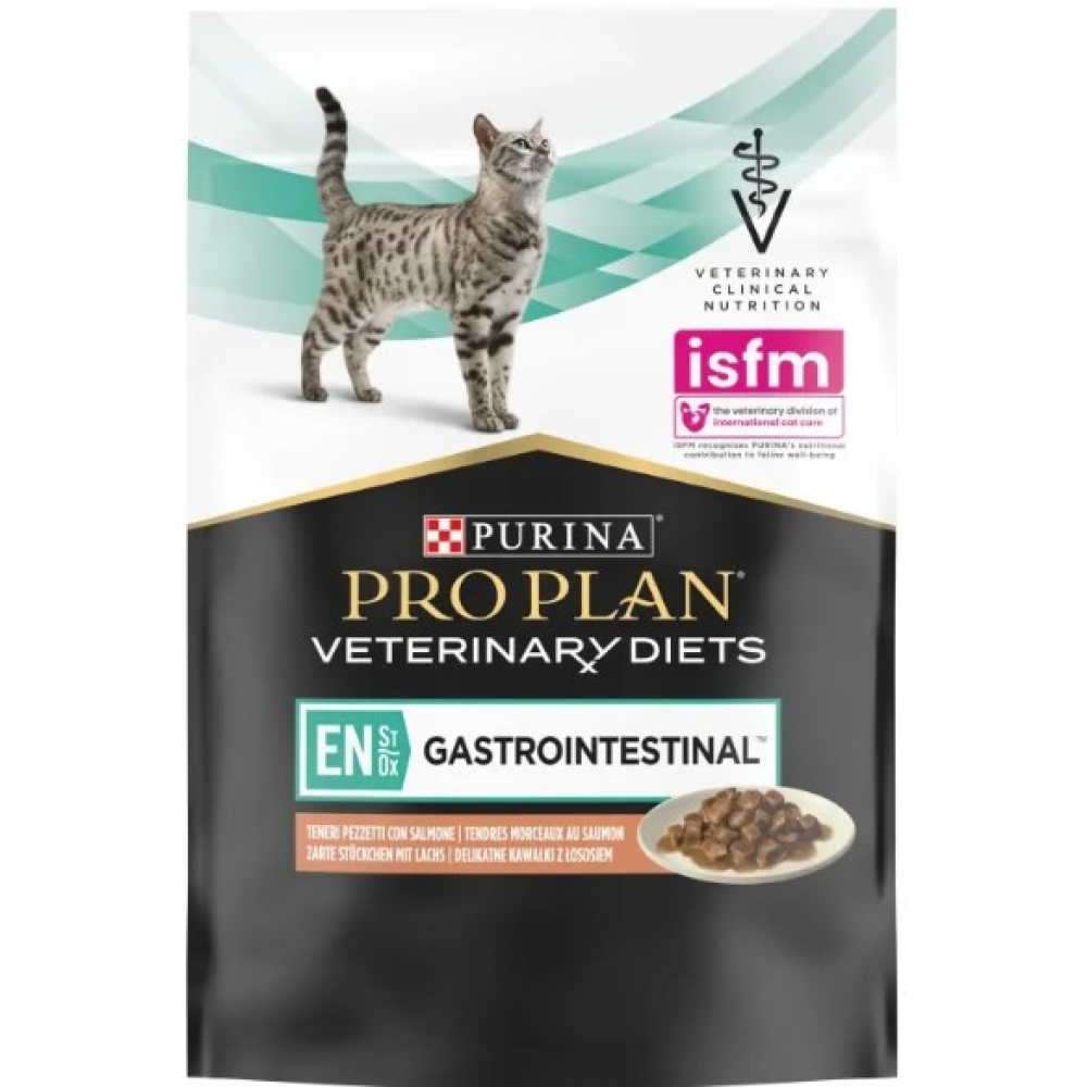 Pro Plan Veterinary Diet Gastrointestinal Влажный корм для кошек при расстройствах пищеварения, лосось 85г