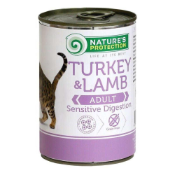 Natures Protection Sensitive Digestion Turkey&Lamb Корм для кошек с чувствительным пищеварением 400г