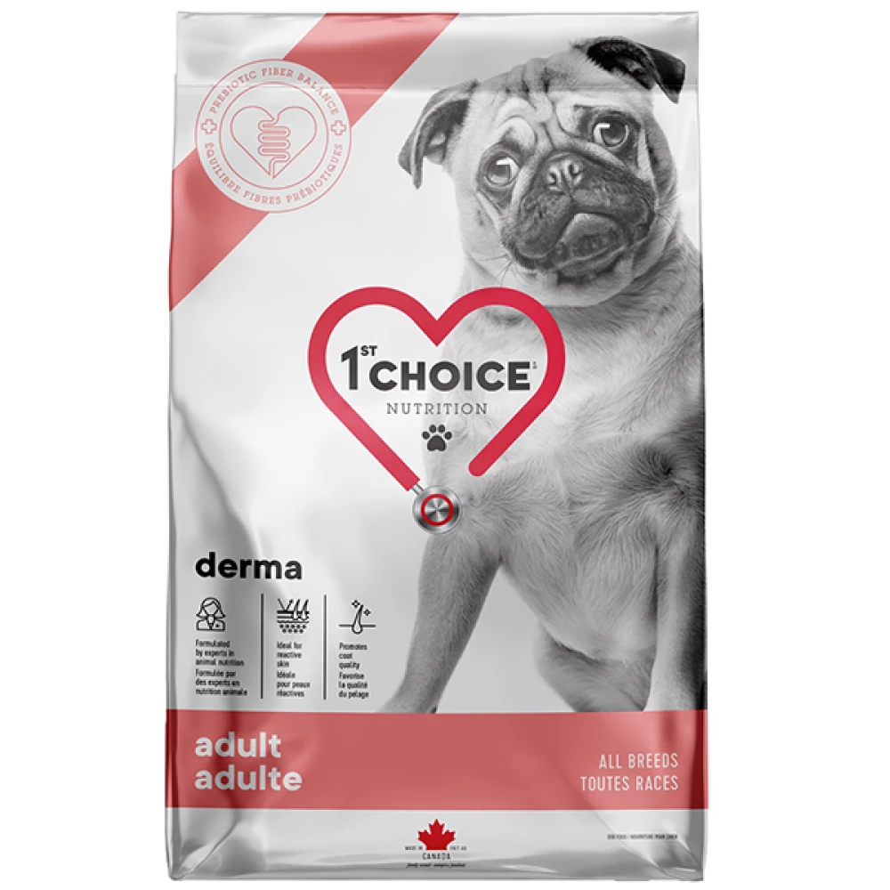1st Choice Adult Derma сухий дієтичний беззерновий корм лосось для собак всіх порід, 12кг