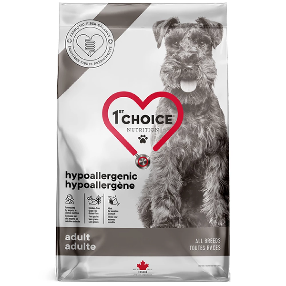 1st Choice Adult Hypoallergenic ГІПОАЛЕРГЕННИЙ КАЧКА сухий дієтичний беззерновий корм для собак, 4,5кг