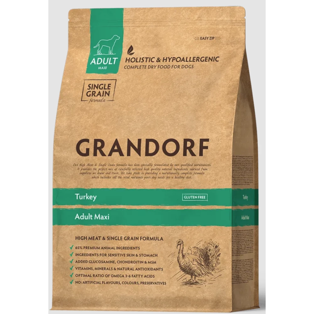 GRANDORF GD Dog Maxi Turkey & Brown Rice індичка для крупних порід 10 кг