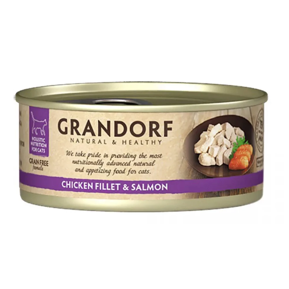 Grandorf Chicken Breast & Salmon куряча грудка та лосось 70g	