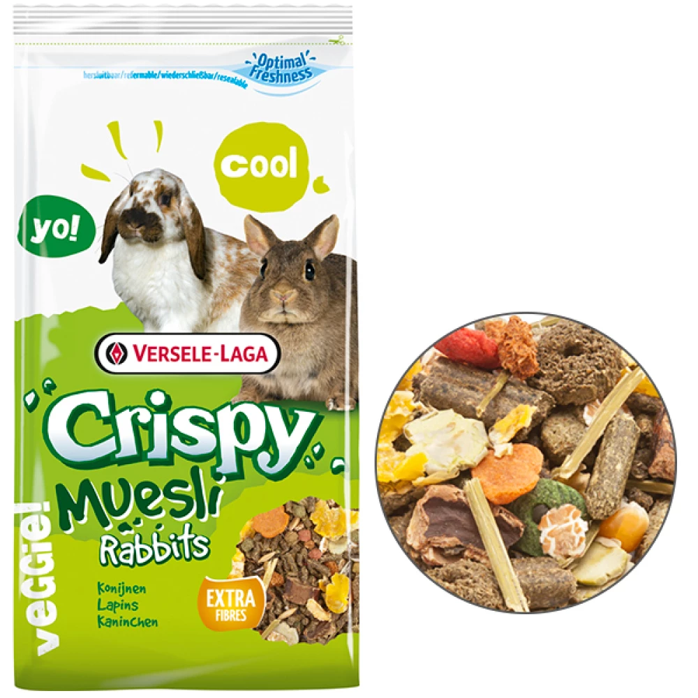 Versele-Laga Crispy Muesli Rabbits мюслі корм для кроликів