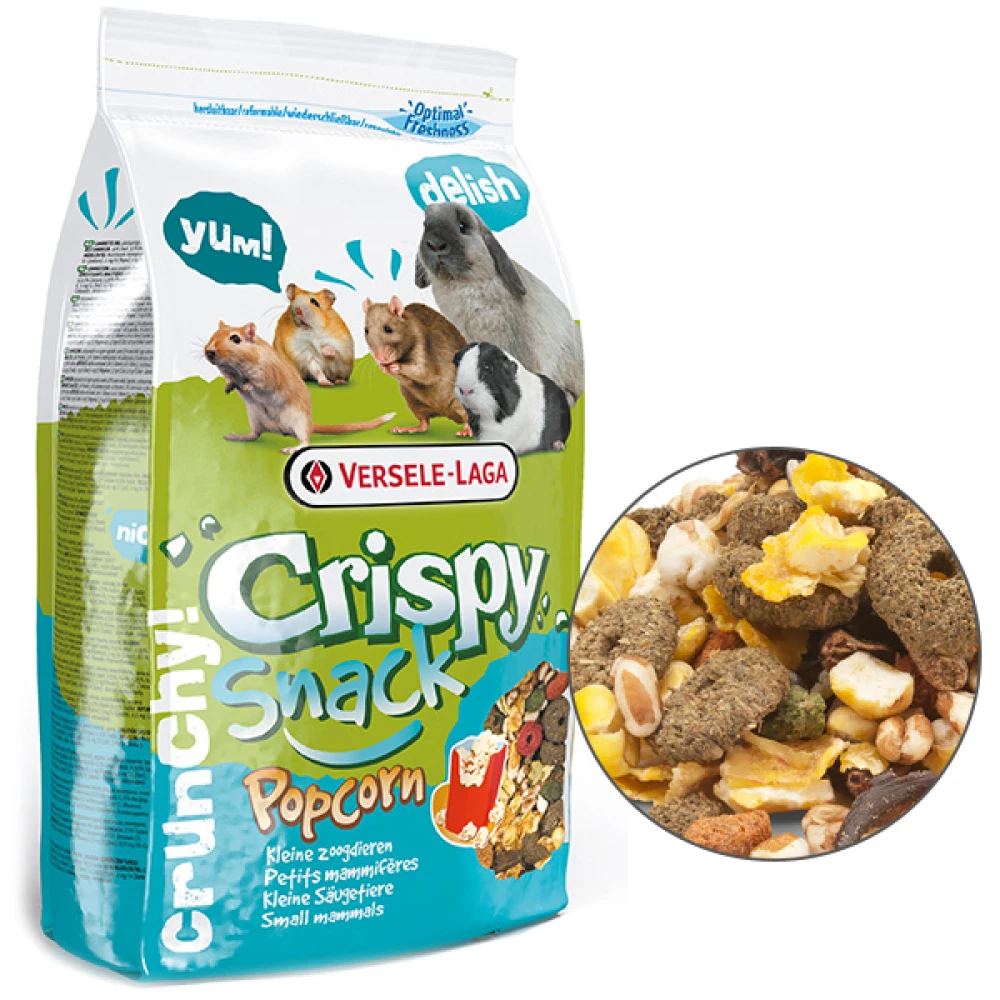 Versele-Laga Crispy Snack Popcorn ПОПКОРН додатковий корм ласощі для гризунів