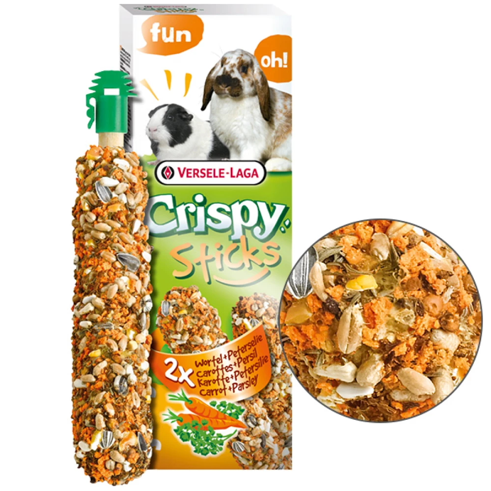 Versele-Laga Crispy Sticks Carrot&Parsley ласощі для кроликів, морських свинок 2х55 г