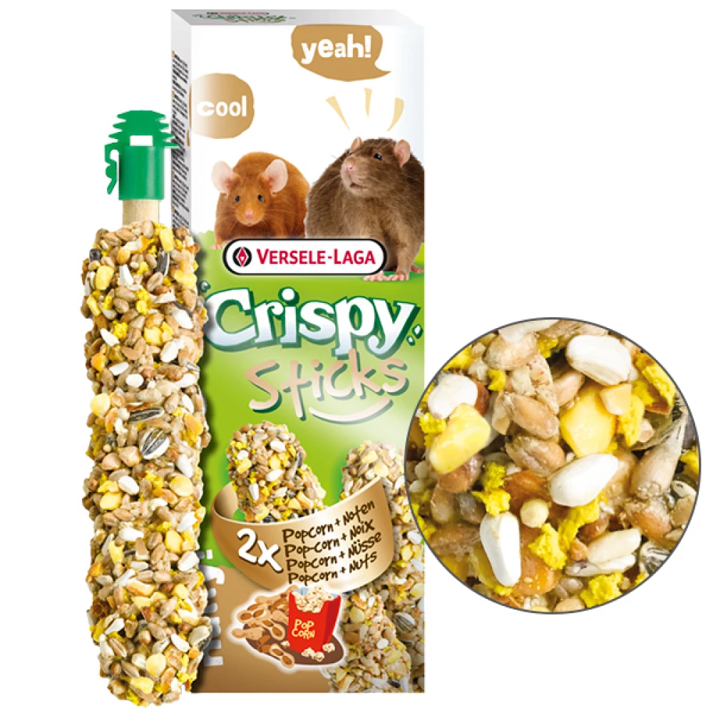 Versele-Laga Crispy Sticks Popcorn&NutsПОПКОРН З ГОРІХАМИ ласощі для щурів, мишей 2х55г