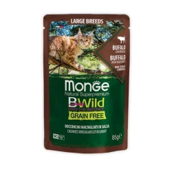 Monge BWild Wet Buffalo Large Breeds Влажный корм из буйвола для кошек больших пород (кусочки в соусе) 85г Monge BWild Wet Buffalo Large Breeds Влажный корм из буйвола для кошек больших пород (кусочки в соусе) 85г