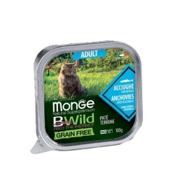 Monge BWild Grain Free Wet Anchovies Adult Cat Консервированный корм из анчоусов для кошек (паштет) 100г Monge BWild Grain Free Wet Anchovies Adult Cat Консервированный корм из анчоусов для кошек (паштет) 100г