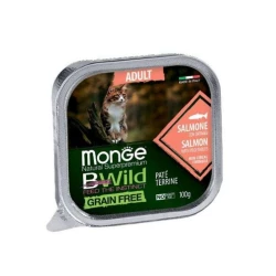 Monge BWild Grain Free Wet Salmon Adult Cat Консервированный корм из лосося для взрослых кошек (паштет) 100г Monge BWild Grain Free Wet Salmon Adult Cat Консервированный корм из лосося для взрослых кошек (паштет) 100г