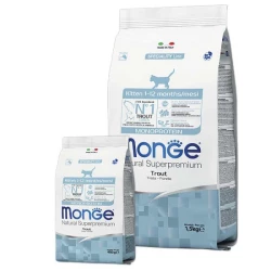 Monge Cat Monoprotein Kitten Trout Сухой корм с форелью для котят 400г Monge Cat Monoprotein Kitten Trout Сухой корм с форелью для котят 400г