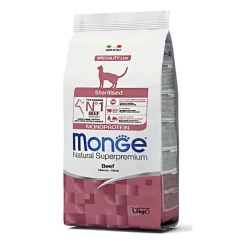 Monge Monoprotein Sterilised Cat Beef Сухой корм с говядиной для стерилизованных кошек и котов 1,5кг Monge Monoprotein Sterilised Cat Beef Сухой корм с говядиной для стерилизованных кошек и котов 1,5кг