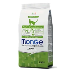 Monge Cat Monoprotein Rabbit Сухой монопротеиновый корм с кроликом для взрослых кошек 1,5 кг Monge Cat Monoprotein Rabbit Сухой монопротеиновый корм с кроликом для взрослых кошек 1,5 кг