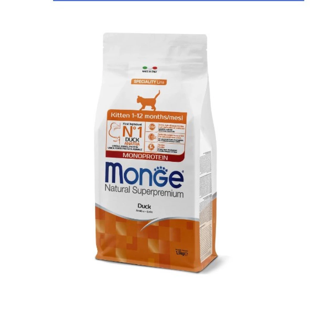 Monge Cat Kitten Duck Сухой корм для котят с уткой 1,5кг
