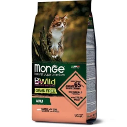Monge BWild Grain Free Salmon Adult Cat Сухой беззерновой корм с лососем для взрослых кошек 10кг Monge BWild Grain Free Salmon Adult Cat Сухой беззерновой корм с лососем для взрослых кошек 10кг