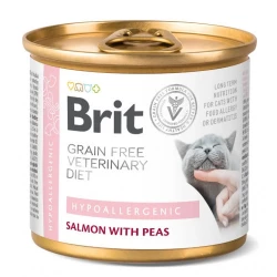Brit Veterinary Diets GF Сat Hypoallergenic Влажный корм для кошек с аллергией или непереносимостью 200г Brit Veterinary Diets GF Сat Hypoallergenic Влажный корм для кошек с аллергией или непереносимостью 200г