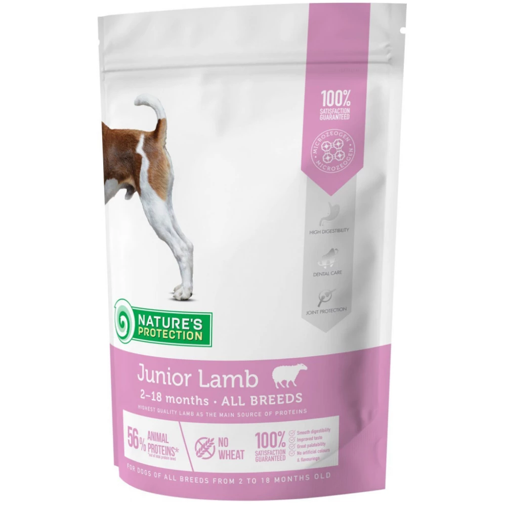 Сухой корм для щенков с ягненком Nature“s Protection junior lamb all breeds 500 г