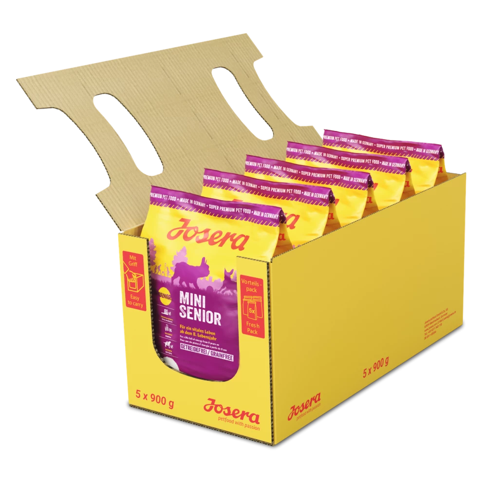 Сухой Корм Josera MiniSenior для малоактивных собак мелких пород склонных к избыточному весу 5*900г (4.5 кг)